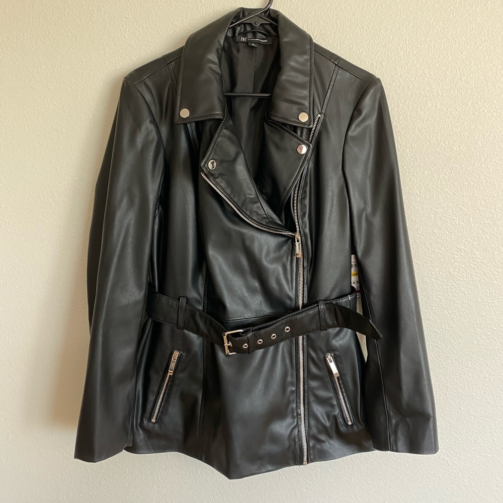 New INC leather jacket in Medium